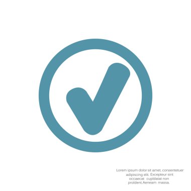 Chek işareti ile kene simgesi