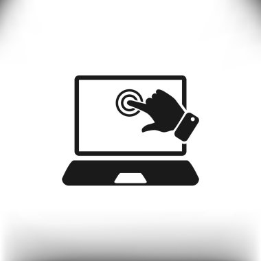 Dokunmatik ekranda dizüstü web simgesi