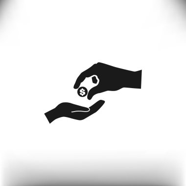 Anahat vektör çizim sadaka vermek