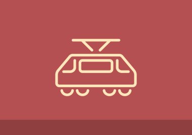 Basit tramvay web simgesi