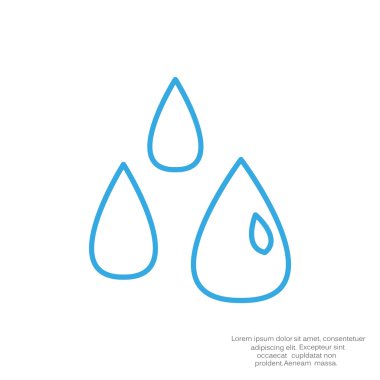 Sıvı damlacıkları basit web simgesi