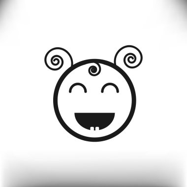 Mutlu bir çocuk yüzü doodle