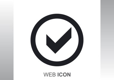 Chek işareti ile kene simgesi