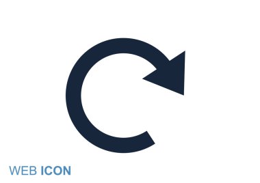 yuvarlak ok web simge vektör çizim