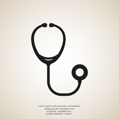 Stetoskop basit web simgesi