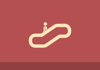 Adam yürüyen merdiven bilgi işareti