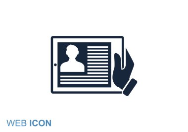 Dijital tablet basit web simgesi