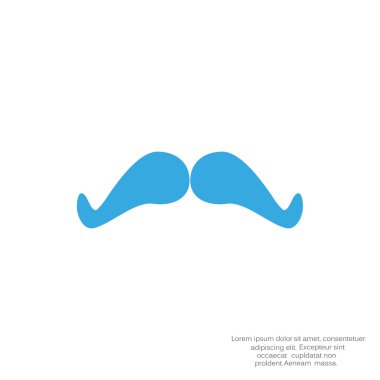 Doodle bıyık basit web simgesi