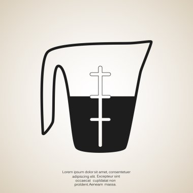 Ölçüm fincan sıvı simgesiyle