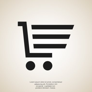 Alışveriş sepeti basit web simgesi