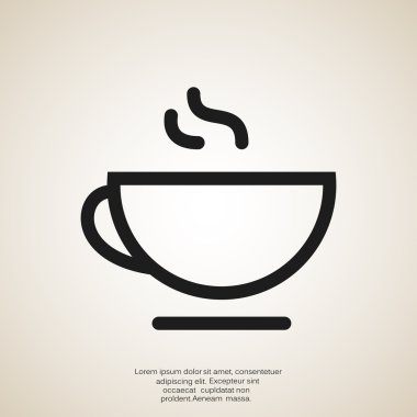 Fincan sıcak bir içecek web simgesi