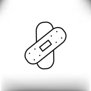 Bandaj sıva basit web simgesi