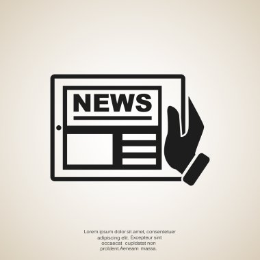 Dijital tablet basit web simgesi