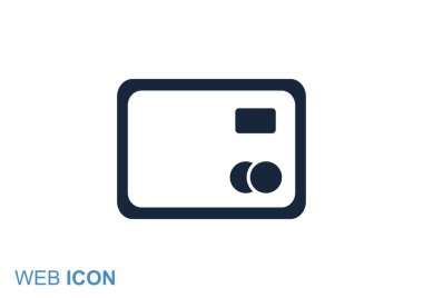 Plastik kart basit web simgesi