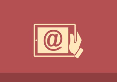 Dijital tablet basit web simgesi