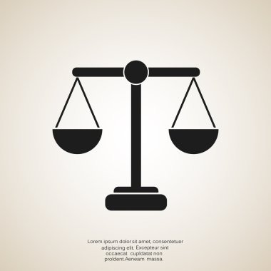 Adalet basit web simgesi ölçekleri