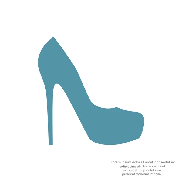 Zapato femenino icono web — Vector de stock