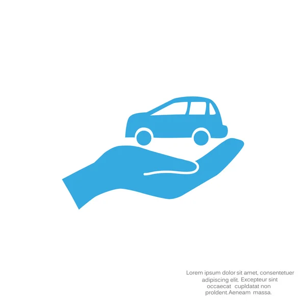 Ikona koncepcja ochrony samochodu — Wektor stockowy