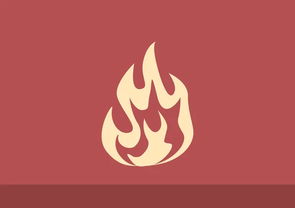 Fire flames web icon, outline vector illustration — Stock Vector