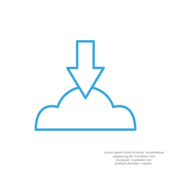 Bulut dosya karşıya yükleme simgesi — Stok Vektör