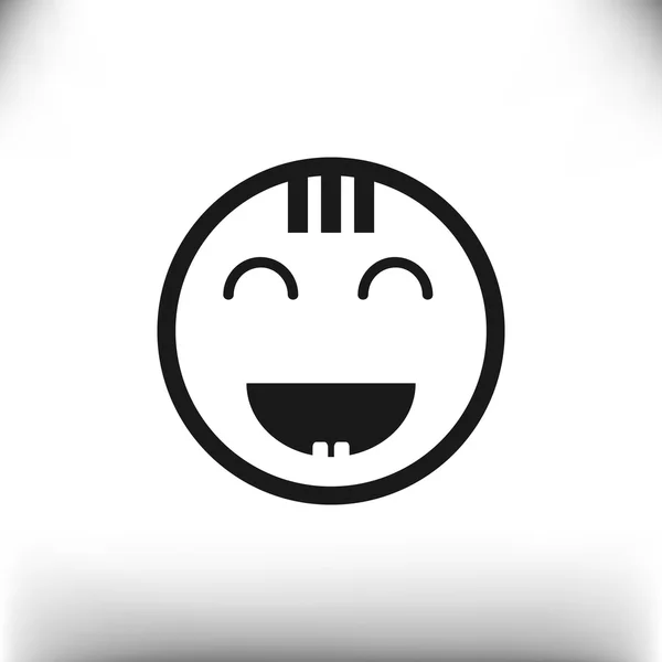 Doodle rosto criança feliz — Vetor de Stock