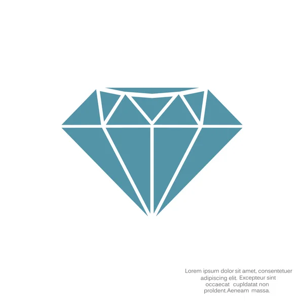 Diamond web icon — Stock Vector