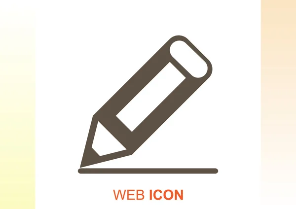 Drawing pencil simple web icon — Stock Vector