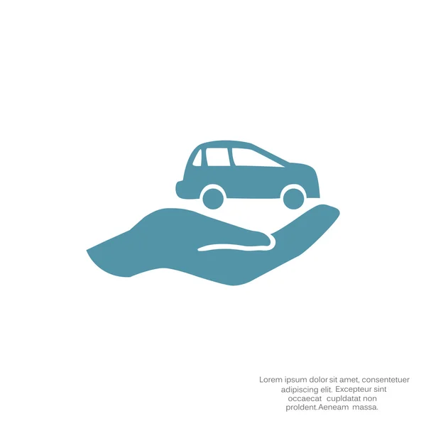 Concept de protection automobile icône — Image vectorielle