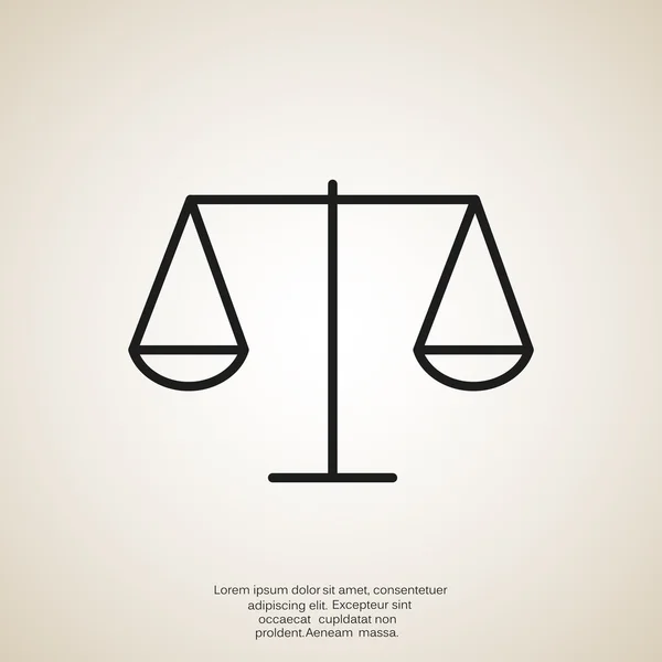 Κλίμακες της δικαιοσύνης απλό web εικονίδιο — Διανυσματικό Αρχείο