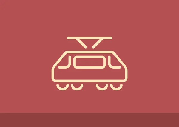 Simple tram web icon — Stock Vector