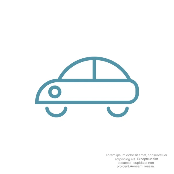 Icono web de coche simple — Vector de stock