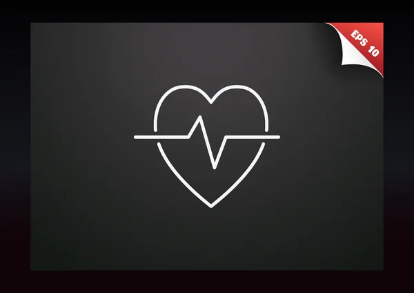Símbolo de cardiologia ícone simples — Vetor de Stock