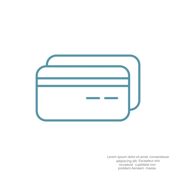 Cartes en plastique icône web simple — Image vectorielle