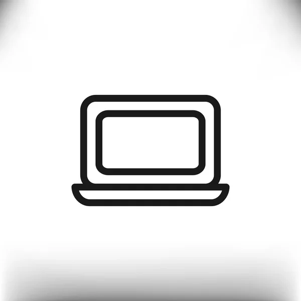 Eenvoudige laptop web pictogram — Stockvector
