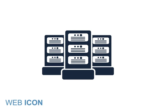 Datenserver Web-Icon, einfache Darstellung des Umrissvektors — Stockvektor