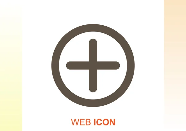 Einfaches plus Symbol Web-Symbol — Stockvektor