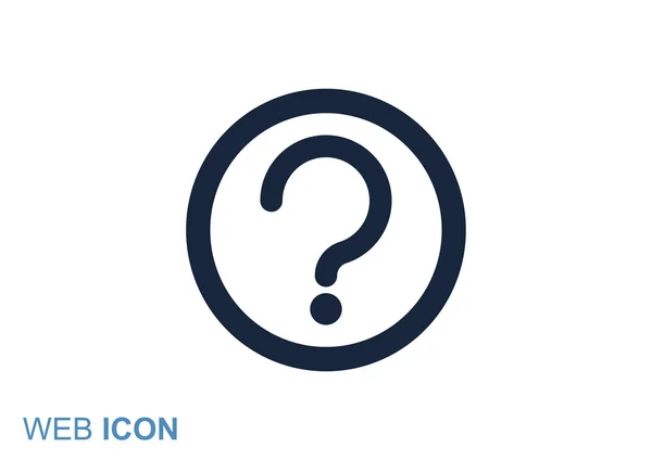 Question mark in circle web icon — Stock Vector