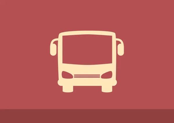 Ícone web frontal de ônibus simples — Vetor de Stock