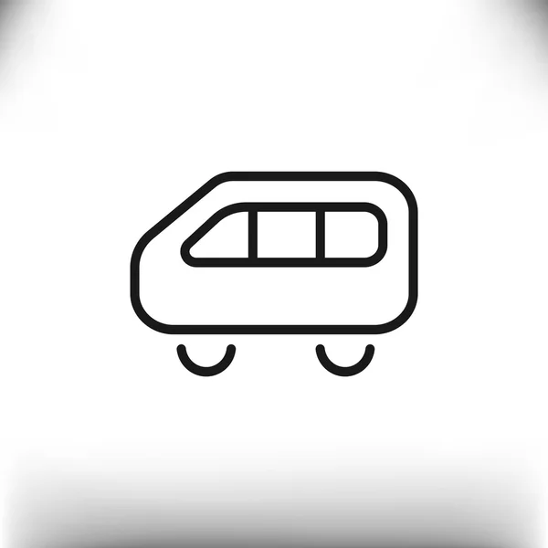 Eenvoudige bus web pictogram — Stockvector