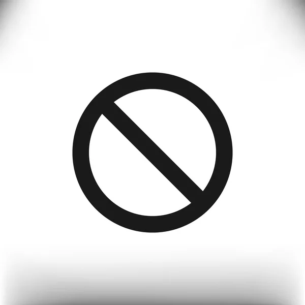 Zákazovou značkou web ikony — Stockový vektor