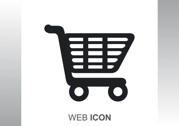 Carrinho de compras ícone web simples —  Vetores de Stock