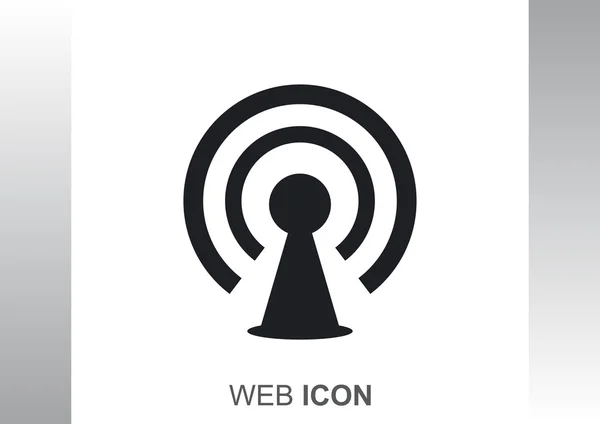 Wireless waves web icon — Stock Vector