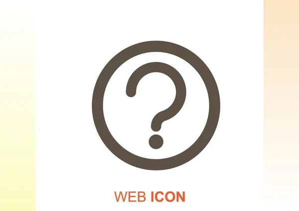 Signo de interrogación en el icono web círculo — Archivo Imágenes Vectoriales