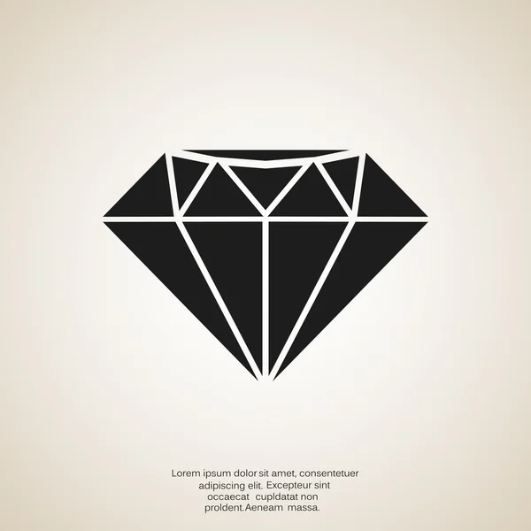 Diamant web pictogram — Stockvector