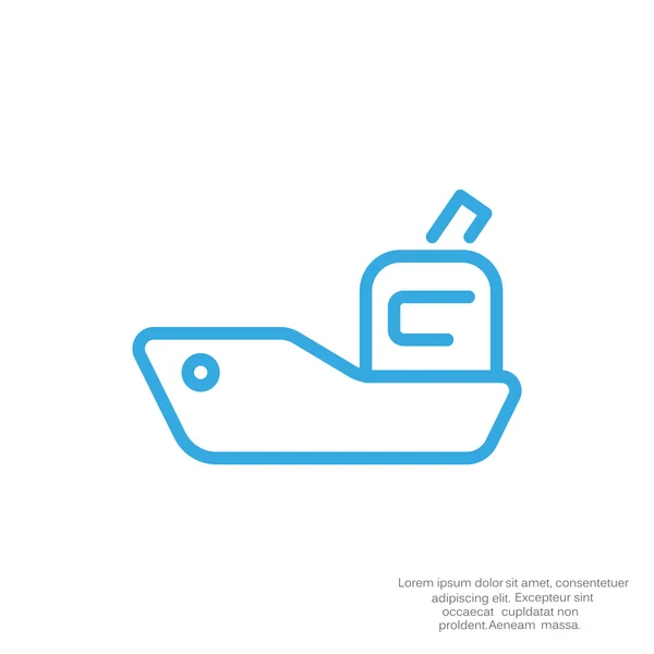 Simple tugboat web icon — Stock Vector