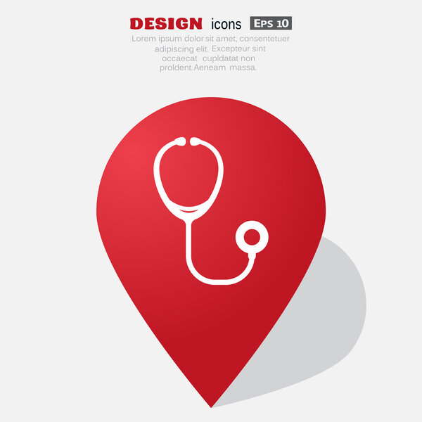 Stethoscope simple web icon