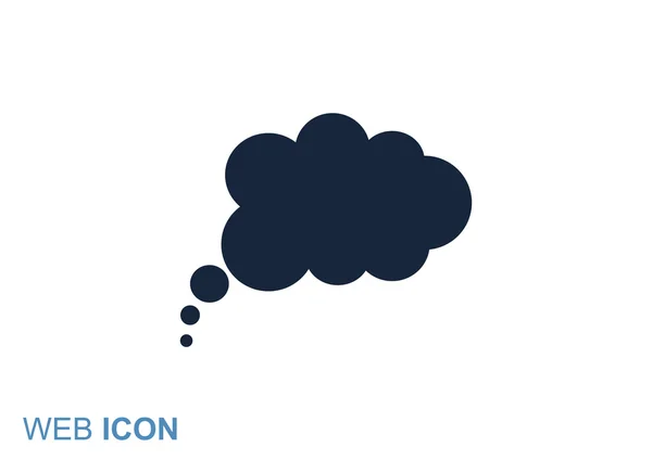 Bulle Cloud icône web simple — Image vectorielle