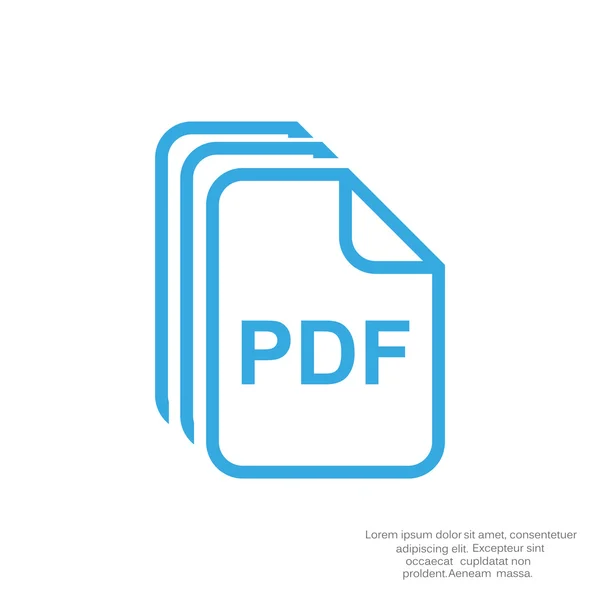 Archivos PDF icono web simple — Vector de stock