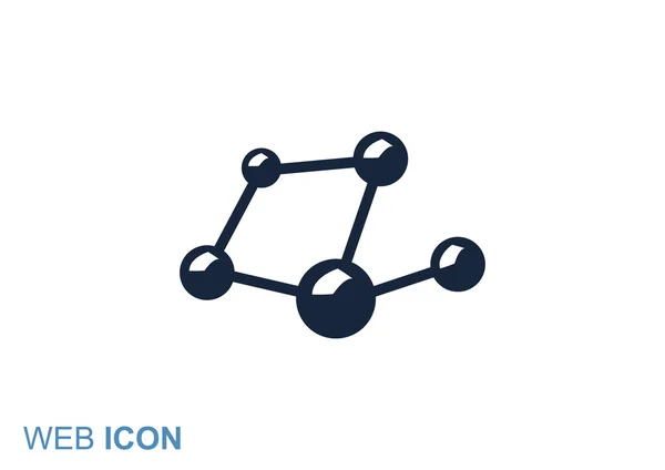 Moleculaire samengestelde web pictogram — Stockvector