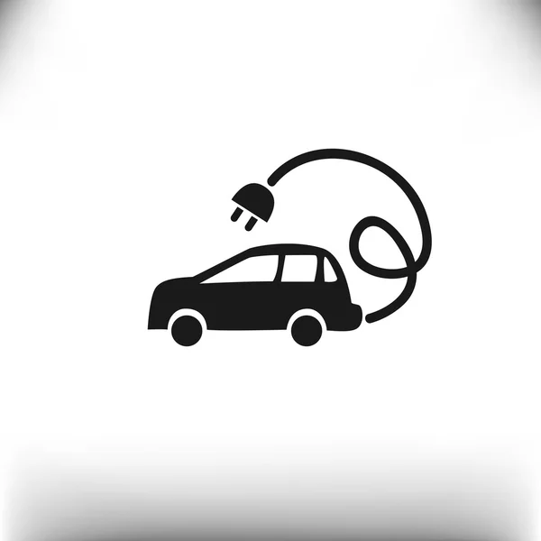 Electricité voiture simple icône web — Image vectorielle